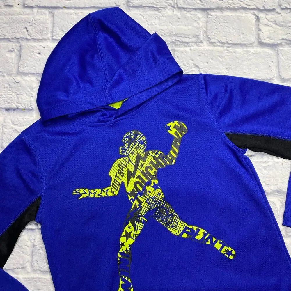 The Children's Place Athletic Football Hooded Long Sleeve in Blue